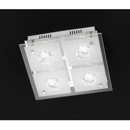 Wofi 9105.04.01.6300 - LED -kattovalaisin TYRA 4xLED / 4W / 230V
