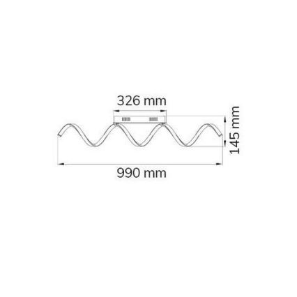 Wofi 9398.01.15.7000 - LED-himmennyskattokruunu RUSSELL LED/32W/230V