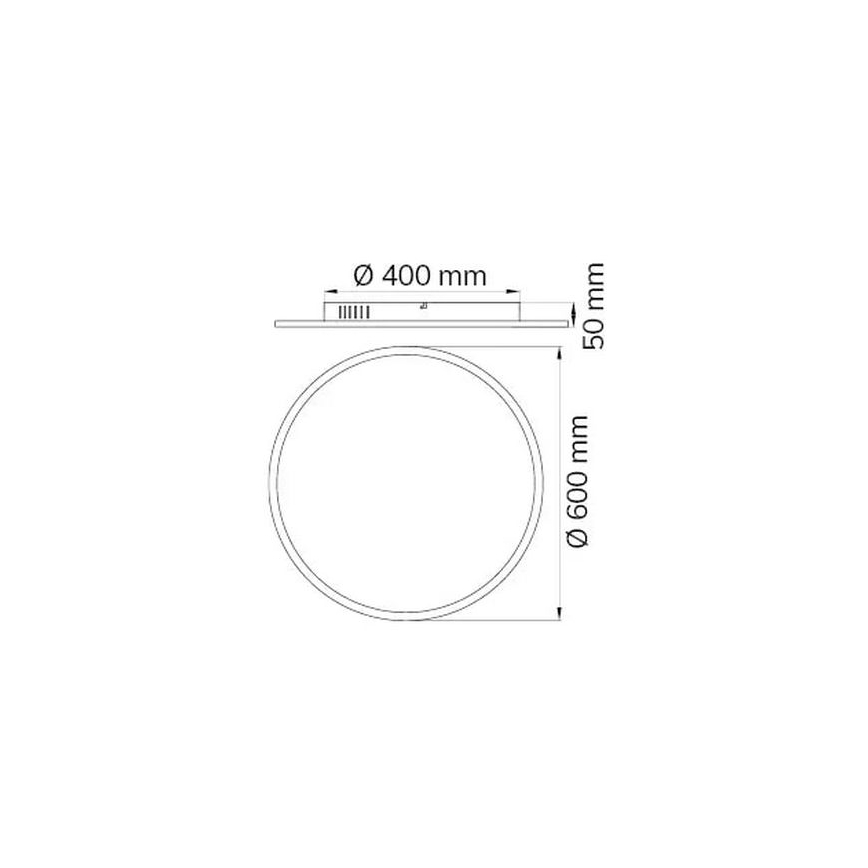 Wofi 9457.01.70.9600 - Himmennettävä LED-kattovalaisin LINOX LED/34W/230V 3000-6000K + kauko-ohjaus