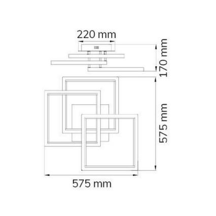 Wofi 9531.03.54.7000 - LED-himmennyskattokruunu VISO LED/40W/230V