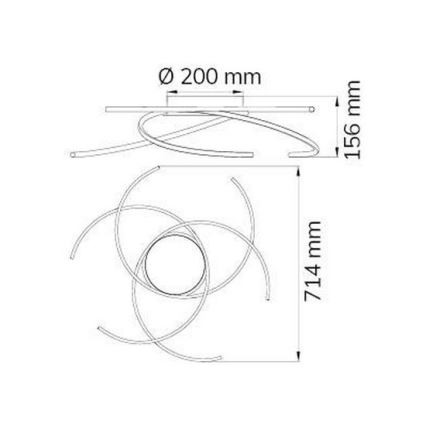 Wofi - LED-kattovalaisin JULS LED/24W/230V
