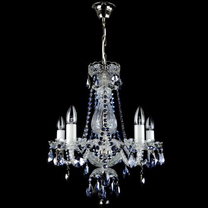Wranovsky JWZ102052101 - Kristalli-ketjukattokruunu DE LUXE 5xE14/40W/230V