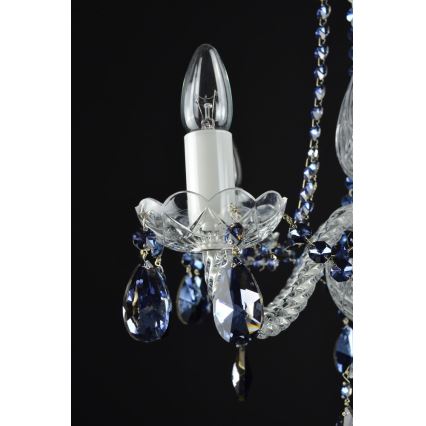 Wranovsky JWZ102052101 - Kristalli-ketjukattokruunu DE LUXE 5xE14/40W/230V