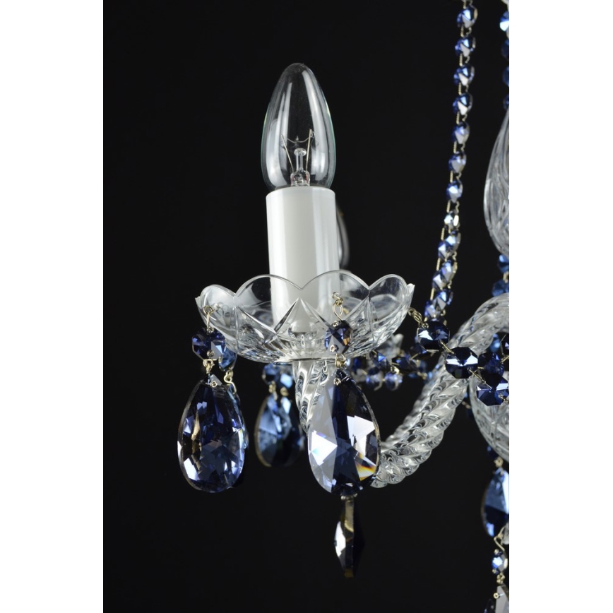 Wranovsky JWZ102052101 - Kristalli-ketjukattokruunu DE LUXE 5xE14/40W/230V