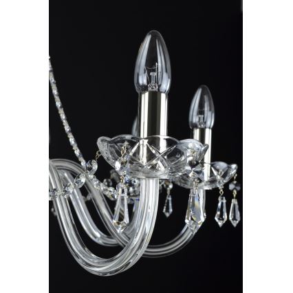 Wranovsky JWZ117082101 - Kristalli-ketjukattokruunu BONTON 8xE14/40W/230V