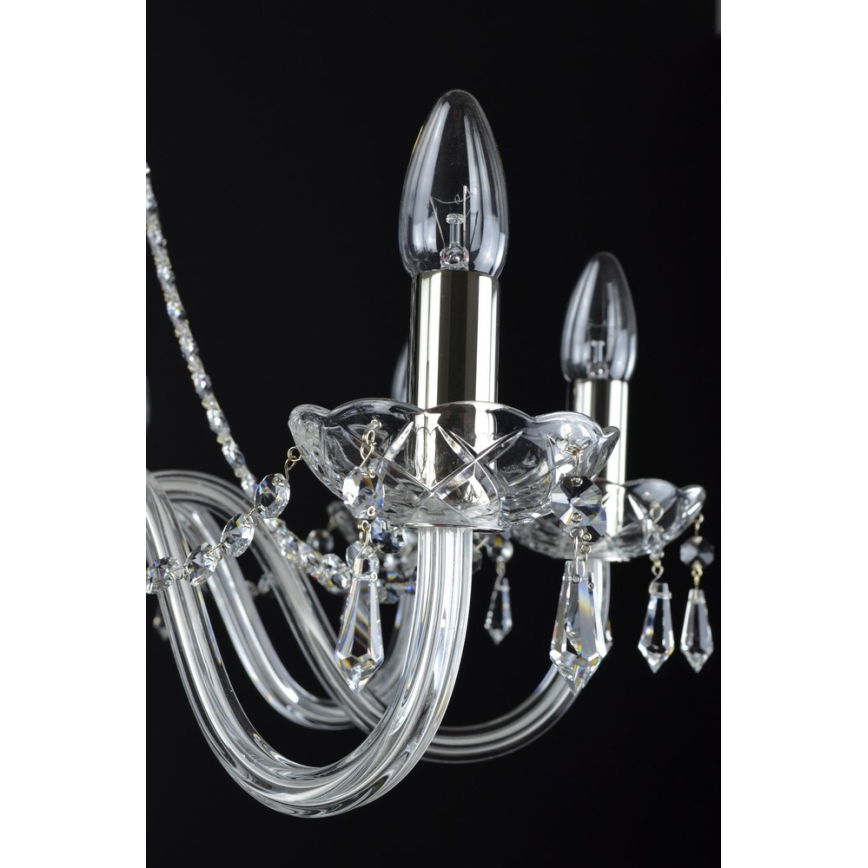 Wranovsky JWZ117082101 - Kristalli-ketjukattokruunu BONTON 8xE14/40W/230V