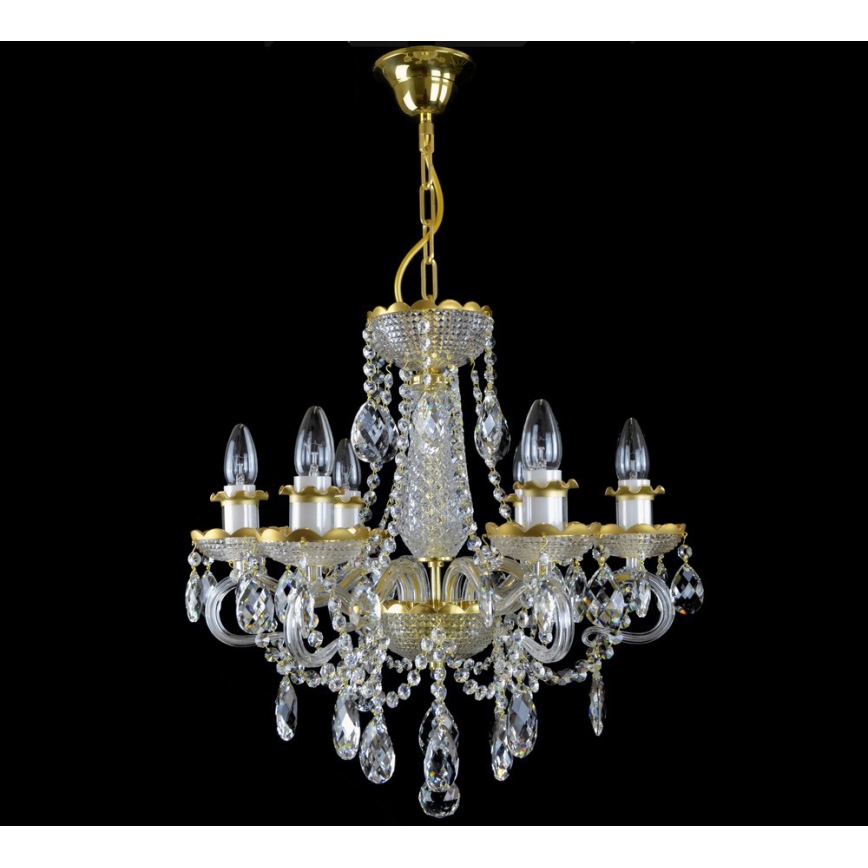 Wranovsky JWZ148062100 - Kristalli-ketjukattokruunu DIAMANT 6xE14/40W/230V