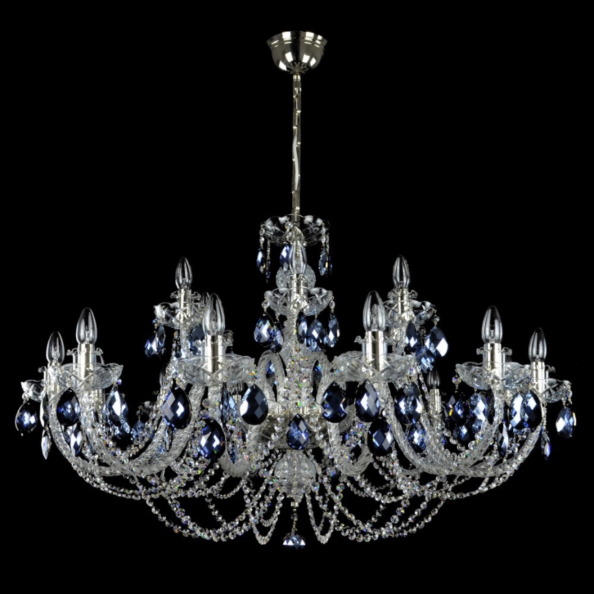 Wranovsky JWZ166182231 - Kristalli-ketjukattokruunu OCEAN 18xE14/40W/230V