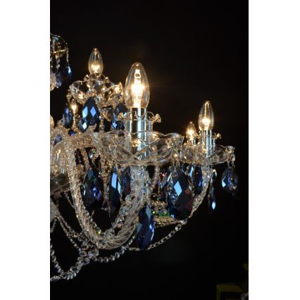 Wranovsky JWZ166182231 - Kristalli-ketjukattokruunu OCEAN 18xE14/40W/230V