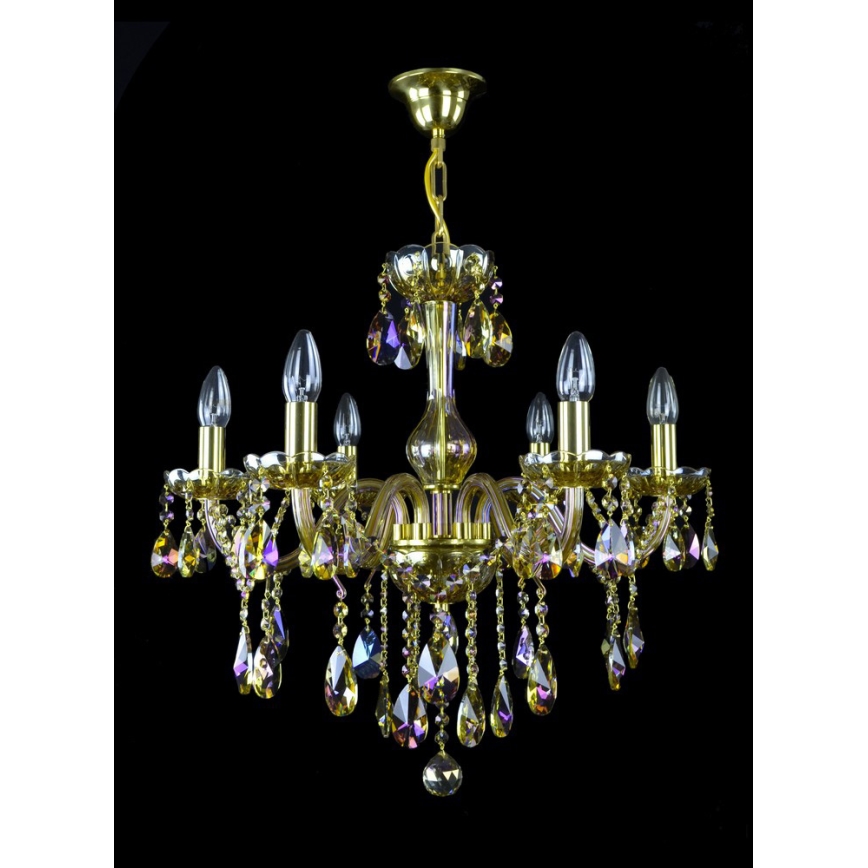 Wranovsky JWZ167061100 - Kristalli-ketjukattokruunu CLARIT 6xE14/40W/230V