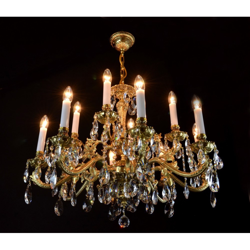 Wranovsky JWZ237121100 - Kristalli-ketjukattokruunu AVIOR 12xE14/40W/230V