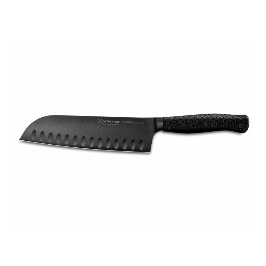 Wüsthof - Keittiöveitsi santoku PERFORMER 17 cm musta