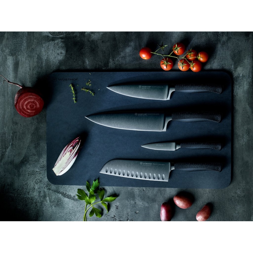 Wüsthof - Keittiöveitsi santoku PERFORMER 17 cm musta