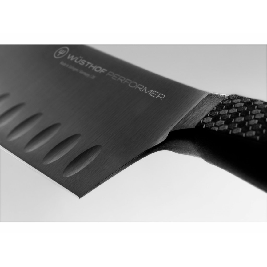 Wüsthof - Keittiöveitsi santoku PERFORMER 17 cm musta