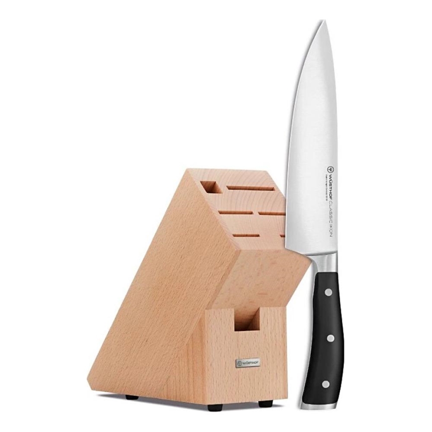 Wüsthof - Kokin veitsi CLASSIC IKON 20 cm telineessä pyökki