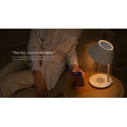 Yeelight - Himmennettävä LED-pöytävalaisin langattomalla latauksella Staria Bedside Lamp Pro LED/20W/230V Wi-Fi