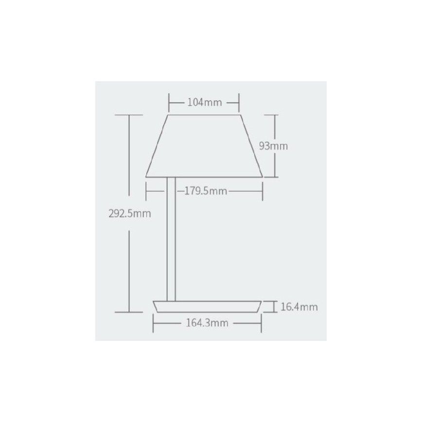 Yeelight - Himmennettävä LED-pöytävalaisin langattomalla latauksella Staria Bedside Lamp Pro LED/20W/230V Wi-Fi