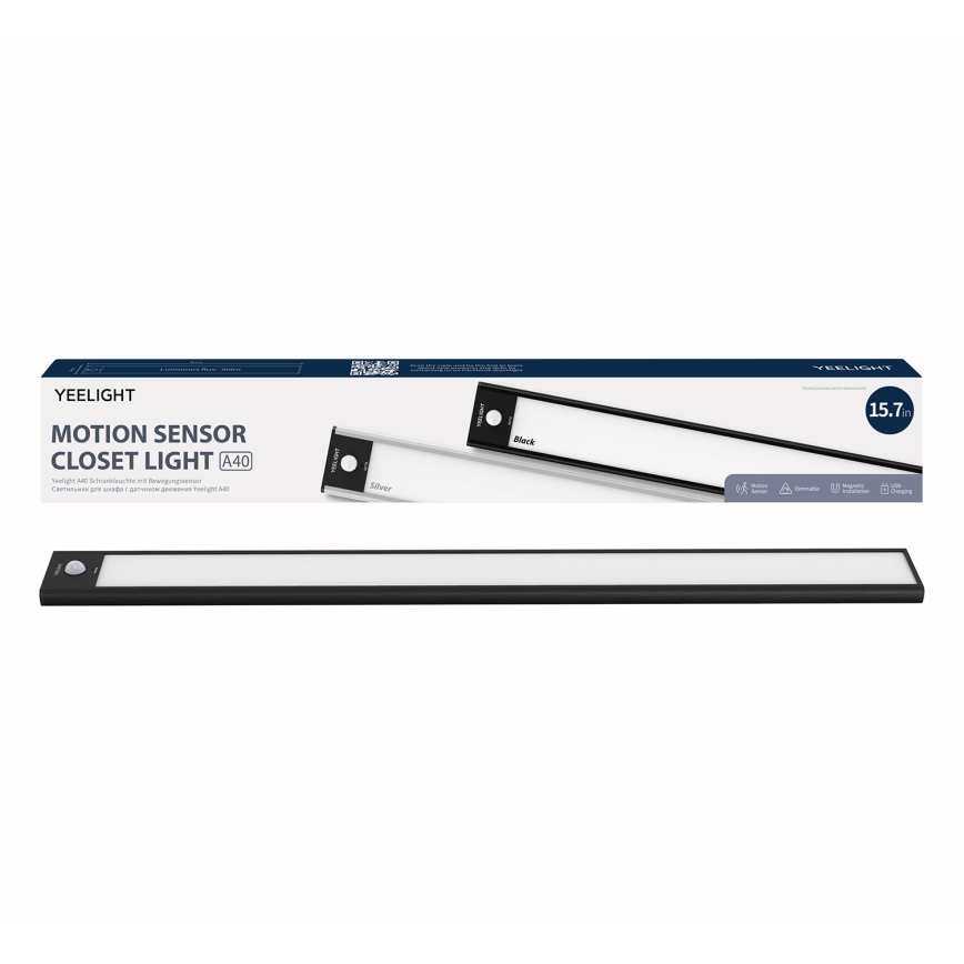 Yeelight - LED Himmennettävä ladattava huonekaluvalaistus anturilla LED/2,3W/1500 mAh 4000K 40 cm musta