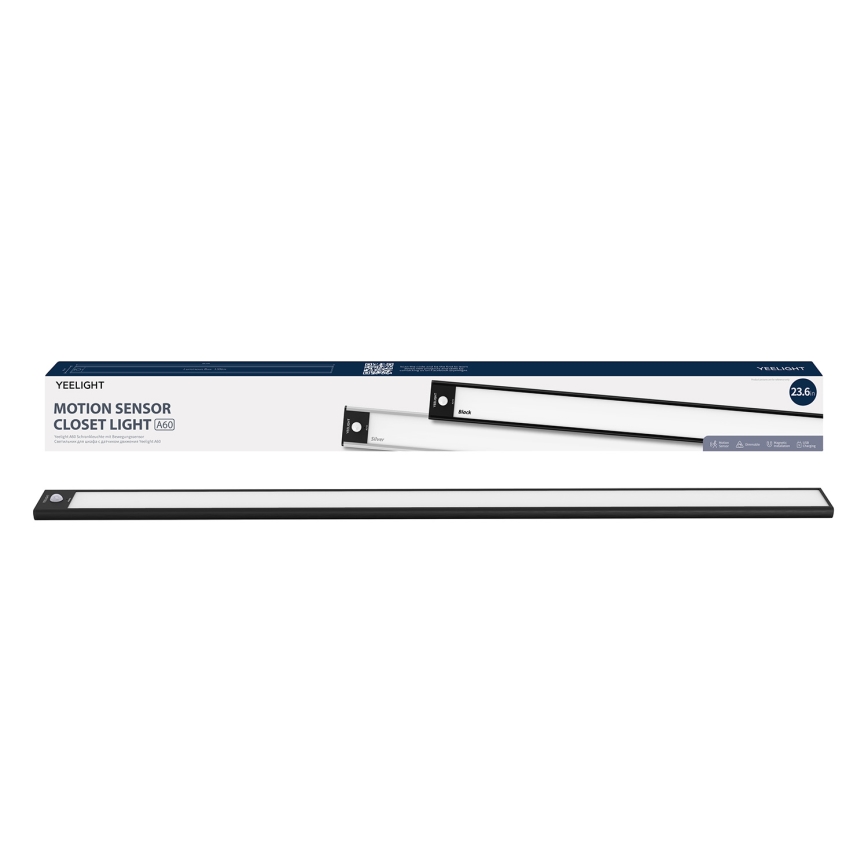 Yeelight - LED Himmennettävä ladattava huonekaluvalaistus anturilla LED/2,4W/2200 mAh 4000K 60 cm musta