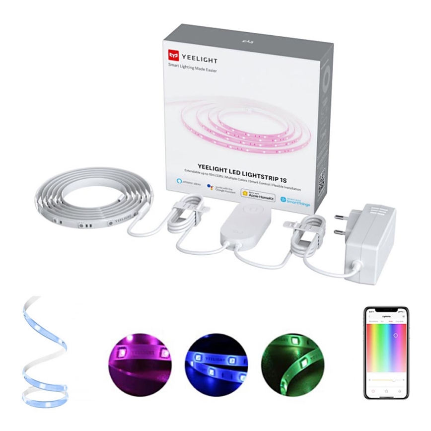 Yeelight - LED RGB himmennettävä nauha LED / 7,5W / 230V Wi-Fi 2 m