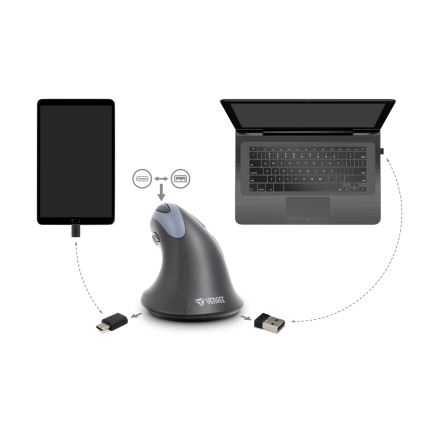 Yenkee - Ergonominen hiiri 1000/1600 DPI 1xAA musta