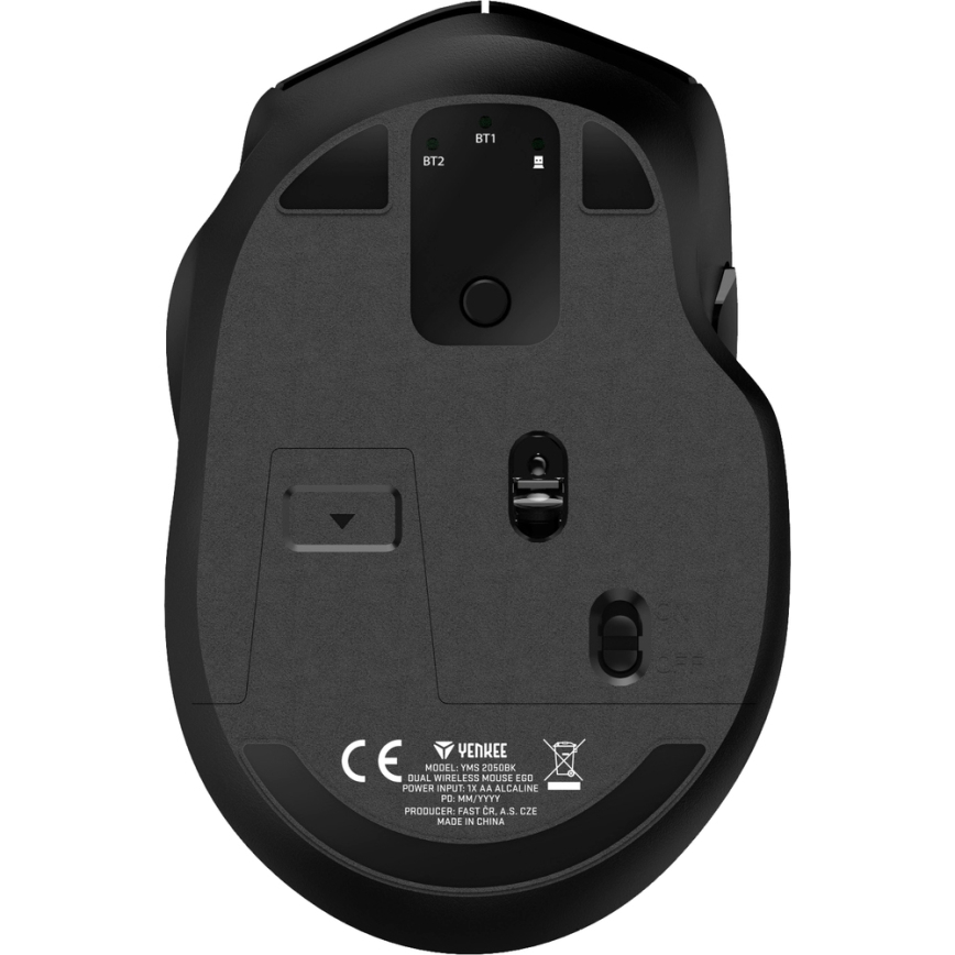 Yenkee - Langaton hiiri 800/1200/1600 DPI 1xAA musta