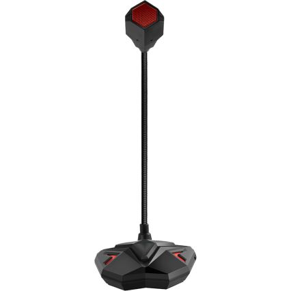 Yenkee - LED USB pelimikrofoni 5V musta/punainen