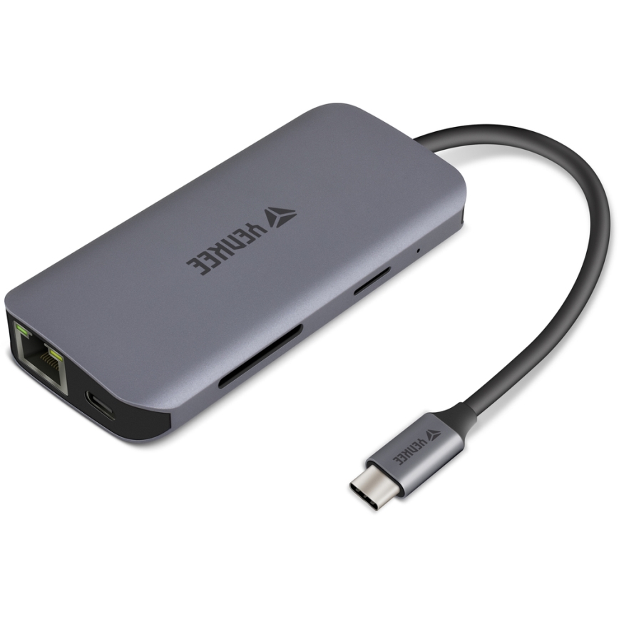 Yenkee - Moniporttinen sovitin 8in1 USB Type C