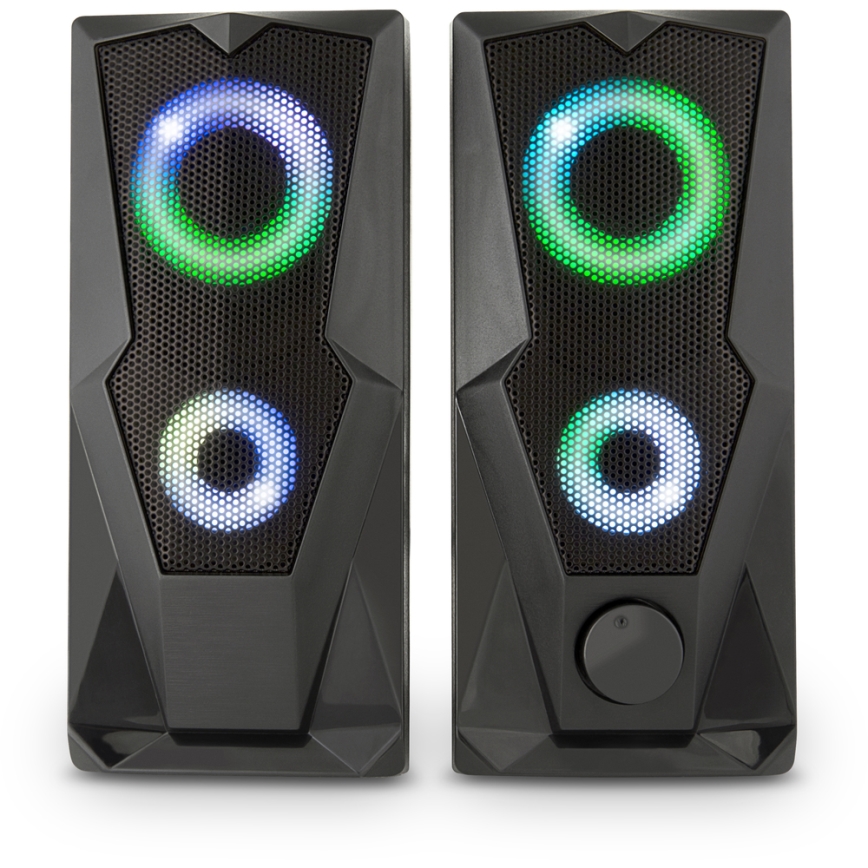 Yenkee - USB-kaiuttimet RGB-taustavalolla 6W/5V musta
