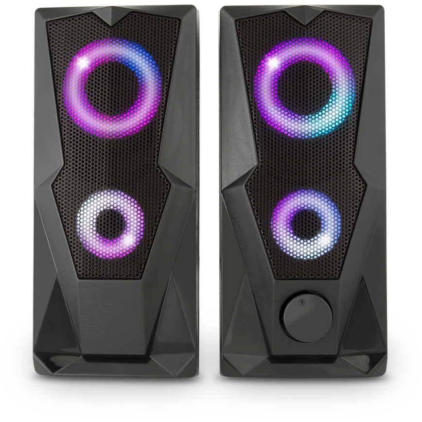 Yenkee - USB-kaiuttimet RGB-taustavalolla 6W/5V musta