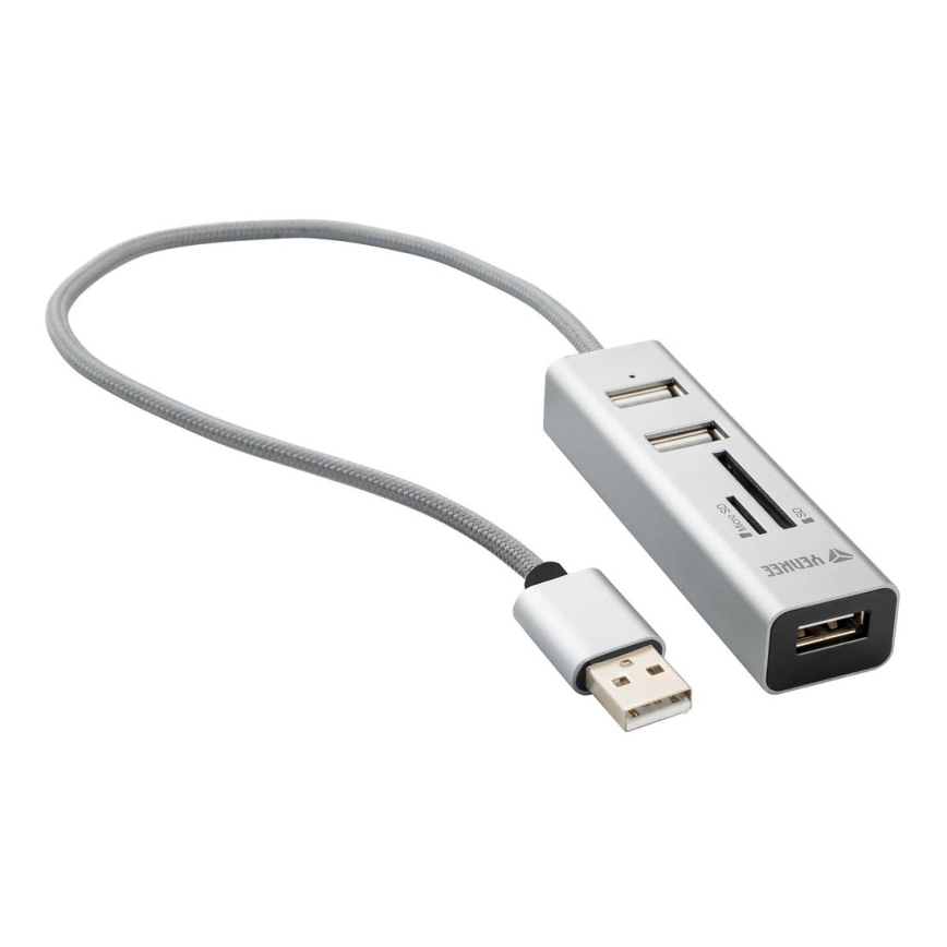 Yenkee - USB Splitter 2.0 ja kortinlukija