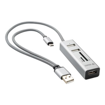 Yenkee - USB Splitter 2.0 ja OTG ja kortinlukija