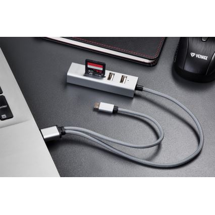 Yenkee - USB Splitter 2.0 ja OTG ja kortinlukija