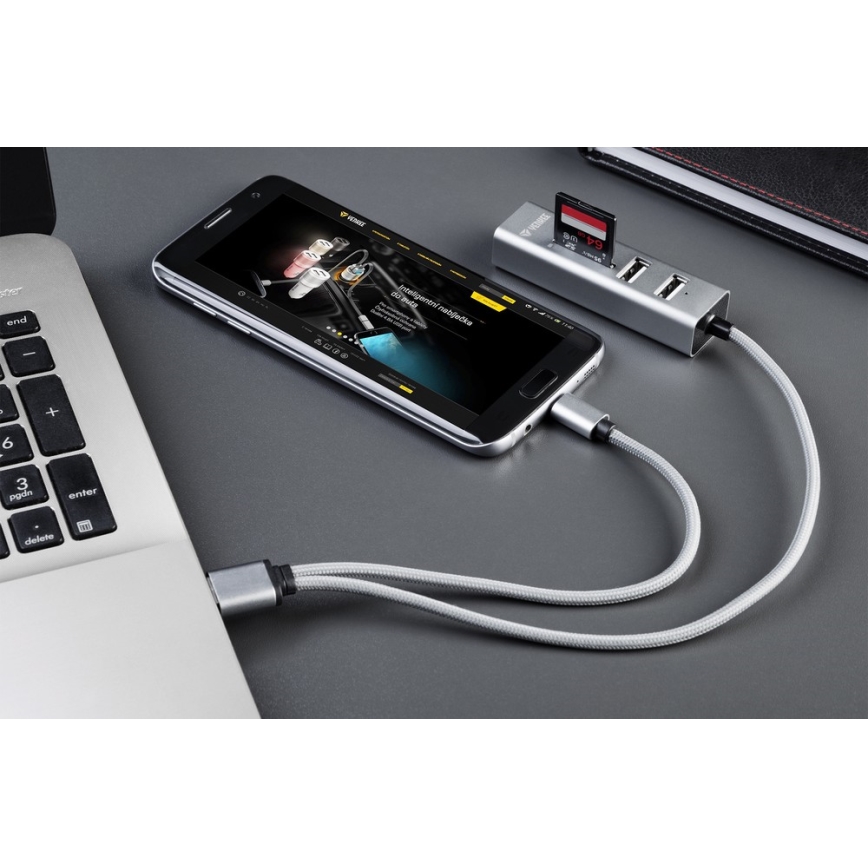 Yenkee - USB Splitter 2.0 ja OTG ja kortinlukija