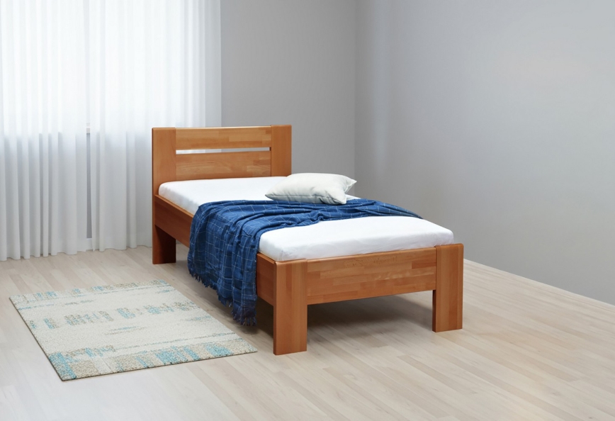 Yhden hengen sänky AMBER 90x200 cm pähkinä