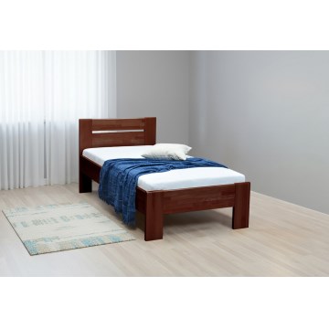 Yhden hengen sänky AMBER 90x200 cm, tumma pähkinä