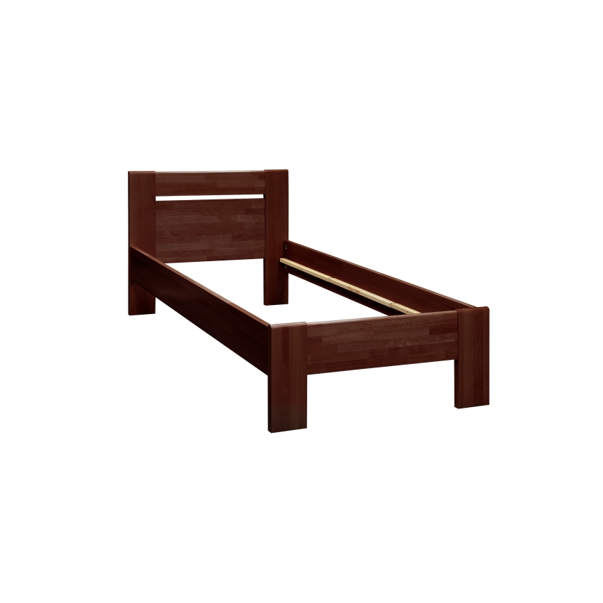 Yhden hengen sänky AMBER 90x200 cm, tumma pähkinä