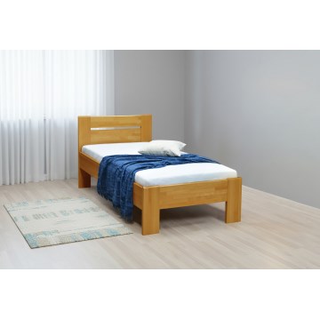 Yhden hengen sänky AMBER 90x200 cm, vaalea pähkinä