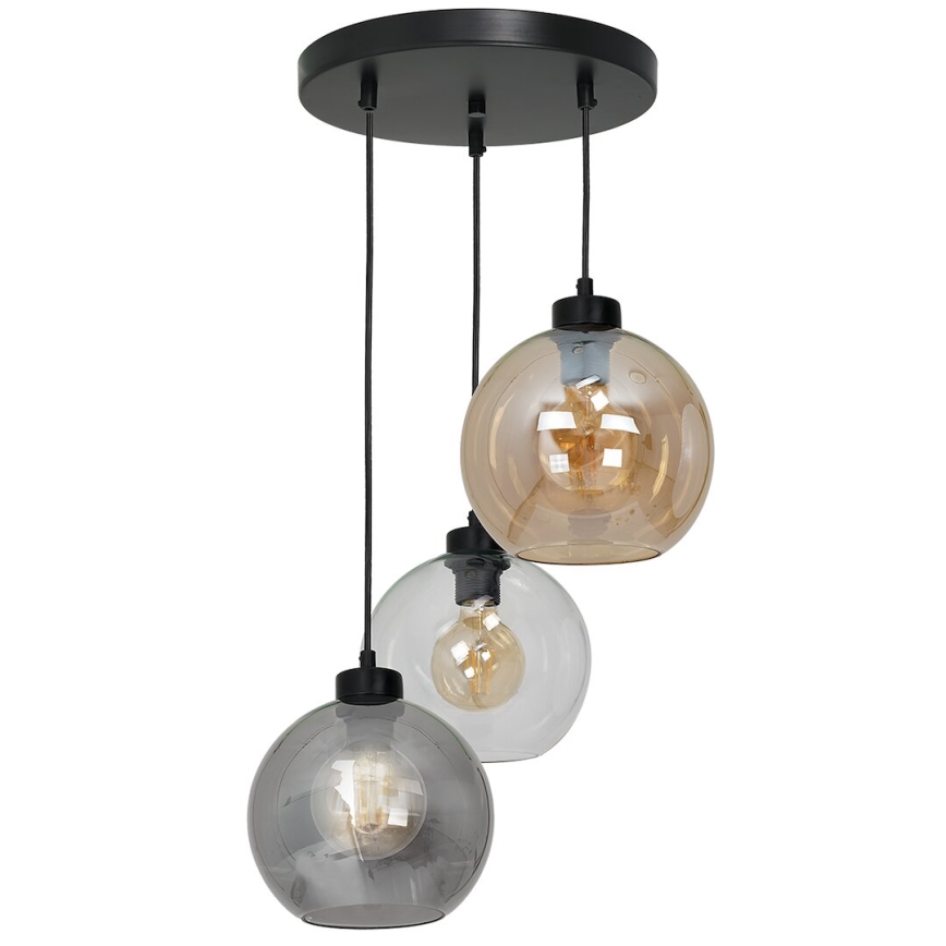 Yleiskäyttöinen vaihtolasi SOFIA E27, halkaisija 20 cm, savunvärinen beige