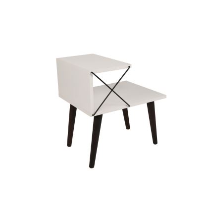 Yöpöytä CROSS 55x50 cm valkoinen