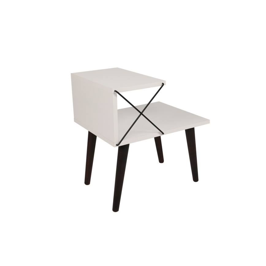 Yöpöytä CROSS 55x50 cm valkoinen