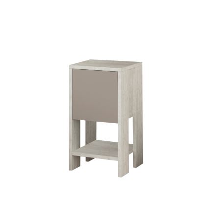 Yöpöytä EMA 55x30 cm valkoinen/beige