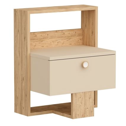 Yöpöytä SNEKER 60x48,6 cm beige/atlantin mänty