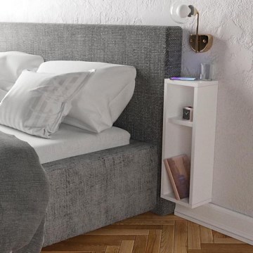 Yöpöytä TURRA 65x20 cm valkoinen