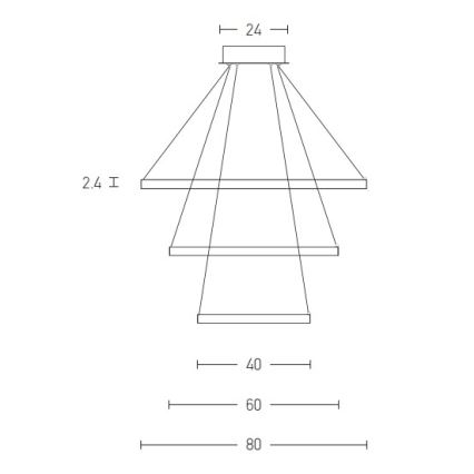 Zambelis 180031-D - Himmennettävä LED-kattokruunu johdossa LED/135W/230V kupari