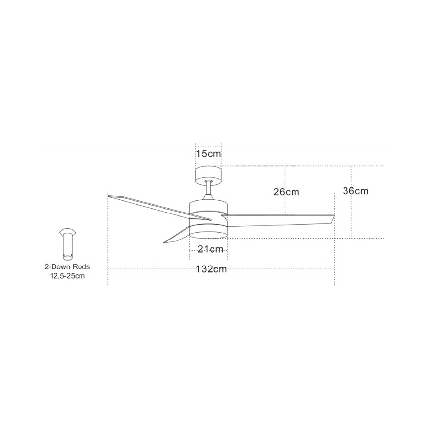 Zambelis 19134 - LED Kattotuuletin LED/15W/230V 3000/4000/6000K mattakromi + kauko-ohjaus
