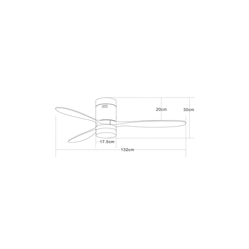 Zambelis 19144 - LED Kattotuuletin LED/15W/230V 3000/4000/6000K + kauko-ohjaus