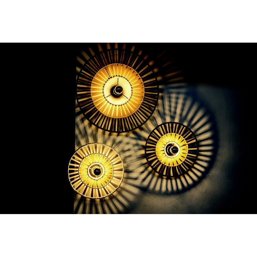 Zambelis 19251 - Seinävalaisin 1xE27/40W/230V bambu/beige