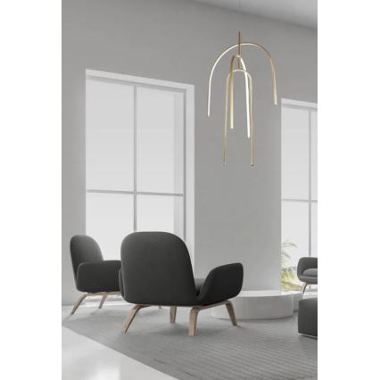 Zambelis 1931 - Himmennettävä LED-kattokruunu johdossa LED/80W/230V kulta