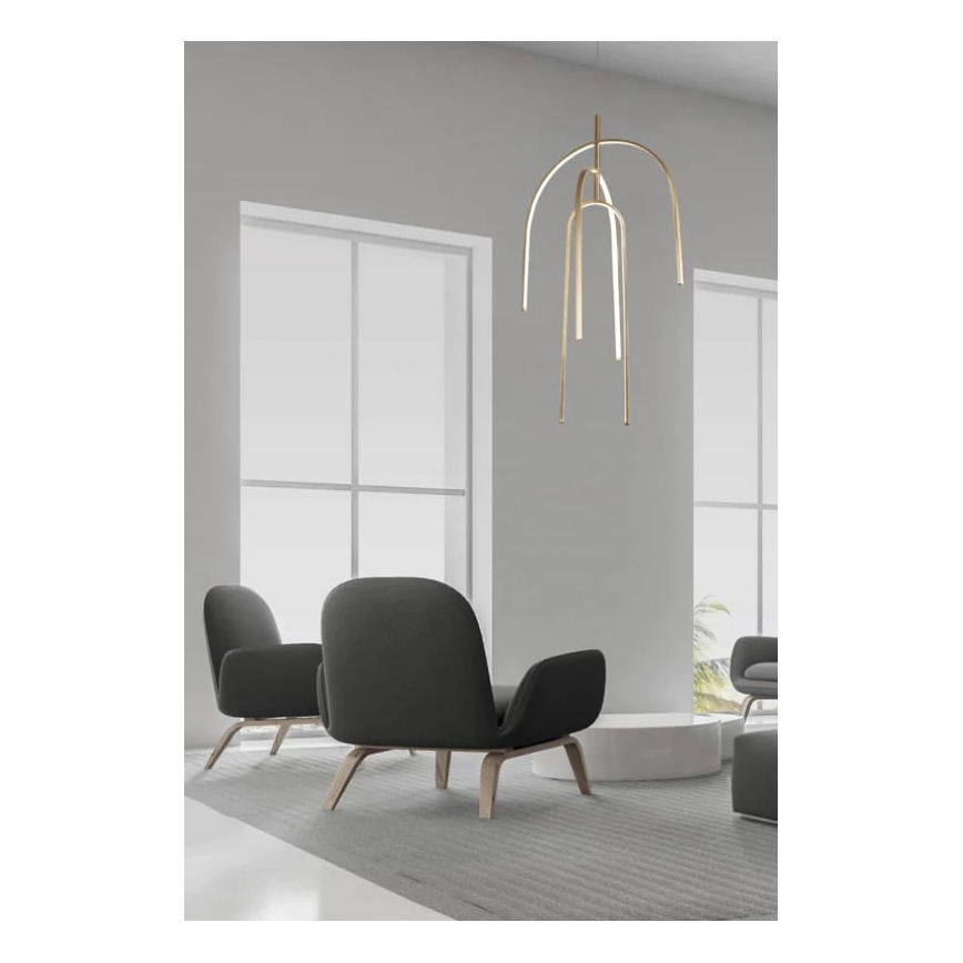 Zambelis 1931 - Himmennettävä LED-kattokruunu johdossa LED/80W/230V kulta
